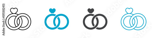 ring icon Thin line vector design