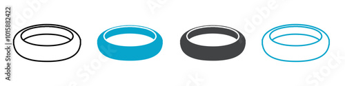 ring icon Thin line vector design