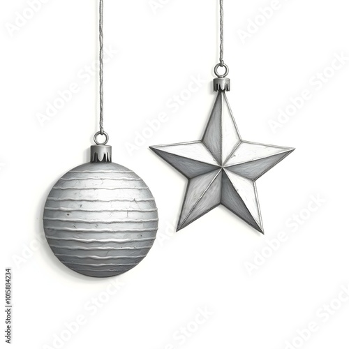 silver christmas ball