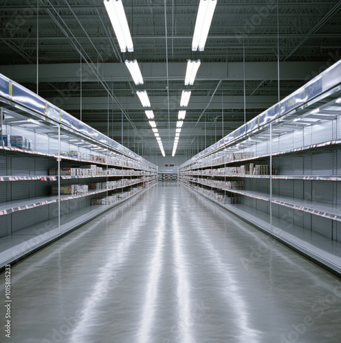 inside empty wall mart