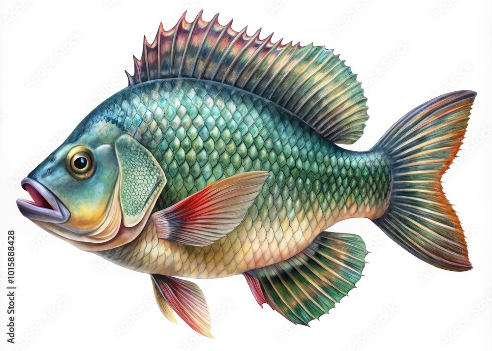 Tilapia Fish Sticker PNG Clipart for Design Projects and Crafts Tilapia Fish Sticker PNG Clipart for Design Projects and Crafts