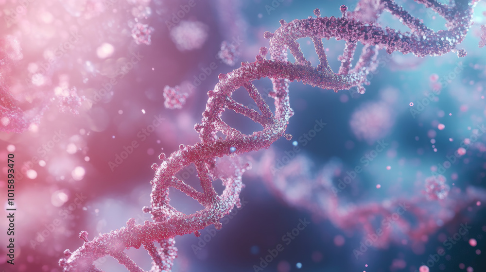 This 3D image shows a DNA strand with digital analysis. It represents the idea of using DNA testing to understand the COVID-19 virus. There's space for more information or creative designs. This 3D image shows a DNA strand with digital analysis. It represents the idea of using DNA testing to understand the COVID-19 virus. There's space for more information or creative designs.