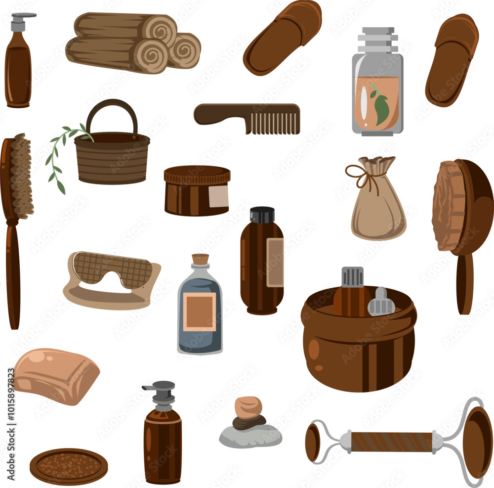 Obraz premium Natural Spa Wellness Beauty Product Collection