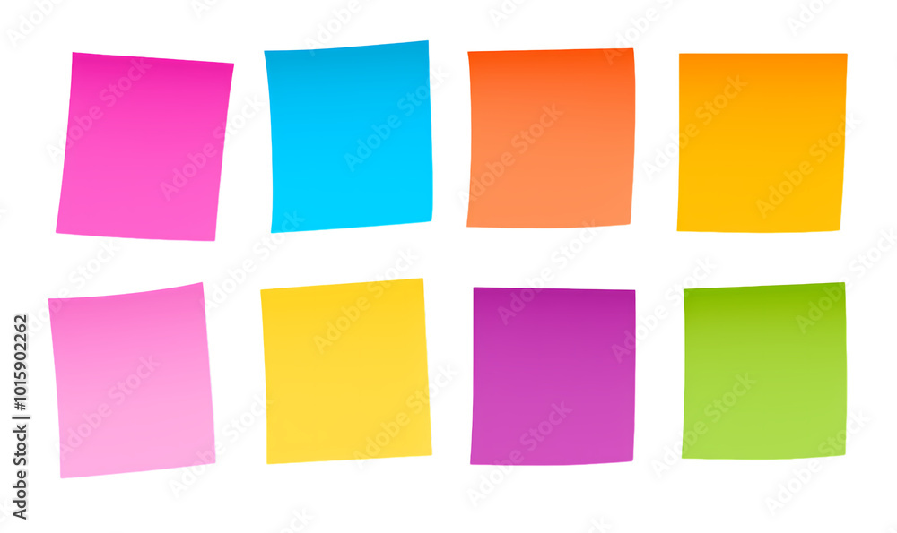 Collection of set Colorful Sticky note isolated on transparent background. PNG file, cut out Collection of set Colorful Sticky note isolated on transparent background. PNG file, cut out