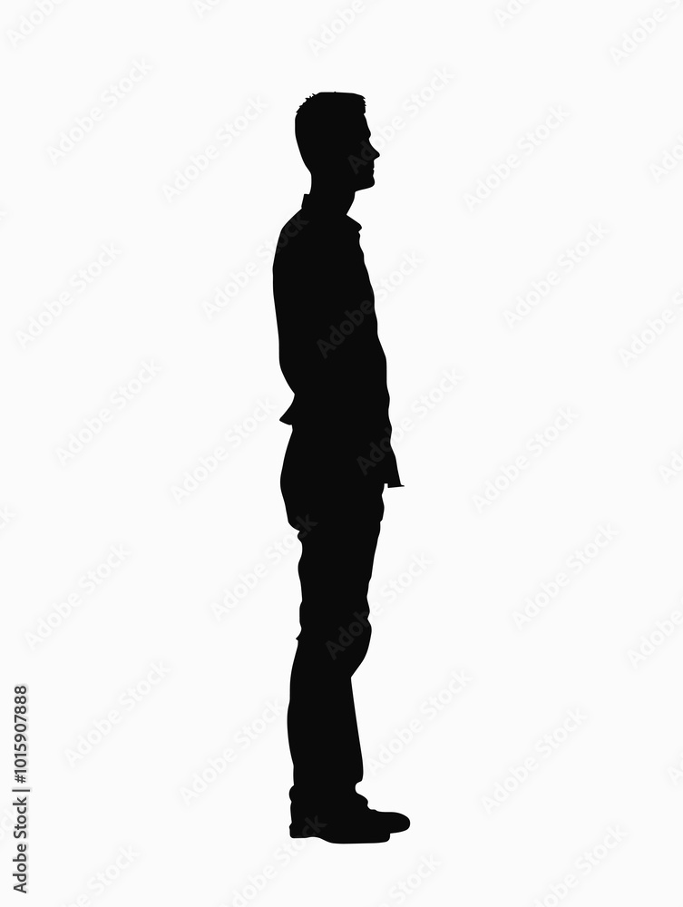 silhouette of a man on a white background, vector illustration silhouette of a man on a white background, vector illustration