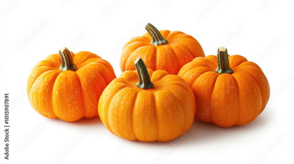 mini pumpkins isolated on white background ripe fresh vegetables side view mini pumpkins isolated on white background ripe fresh vegetables side view