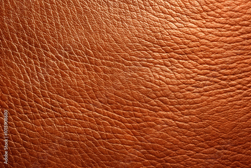 Smooth brown leather texture. Generative AI.