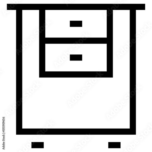 drawer icon, simple vector design