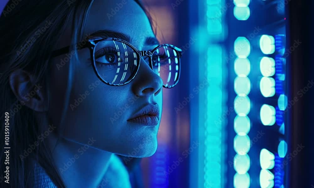 Woman in Blue Light Woman in Blue Light