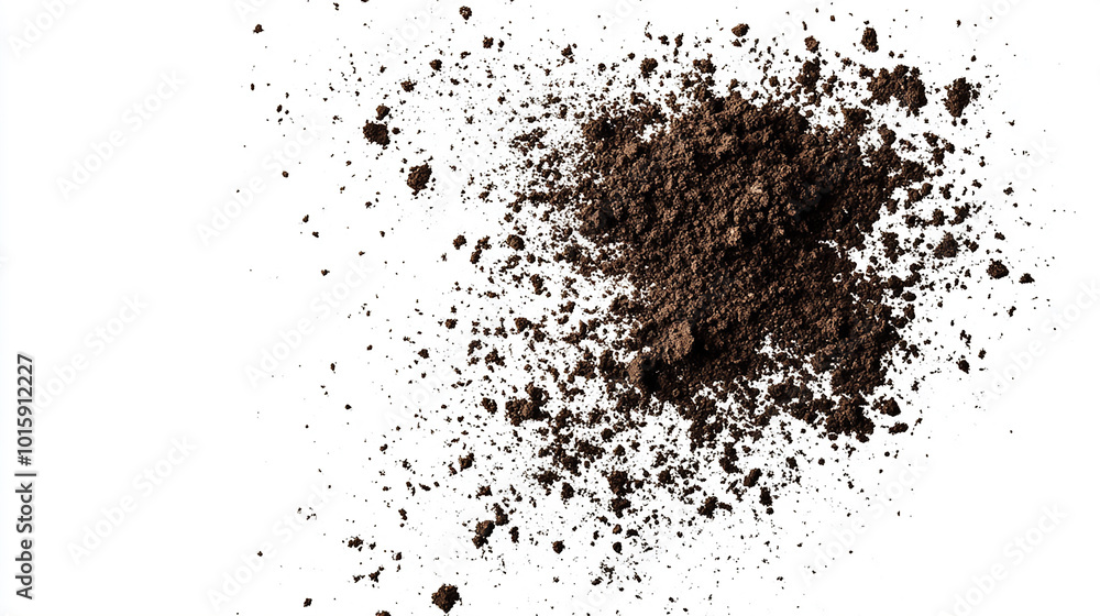 Coffee powder splash or explosion flying in the air Soil pile flying isolated on white background
Coffee powder splash or explosion flying in the air Soil pile flying isolated on white background