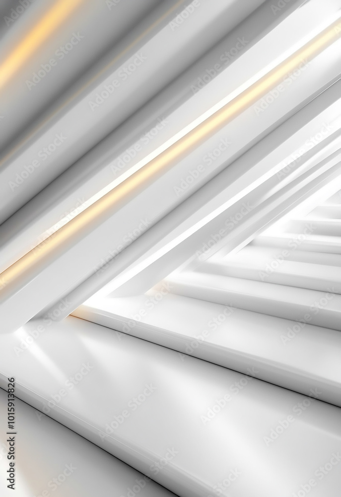 Obraz premium Modern white and light grey square overlapped pattern on background with shadow. white background