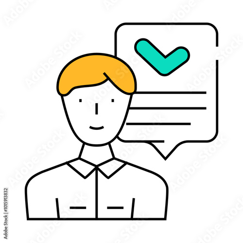 mql marketing qualified lead line icon vector. mql marketing qualified lead sign. isolated symbol illustration