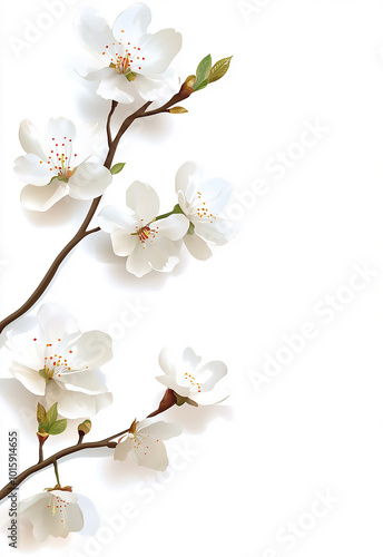 Petal flowers flying in the air in spring season isolated 