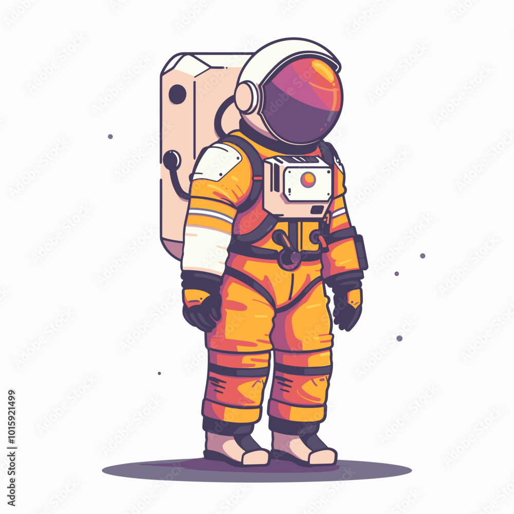Astronaut in space suit. Vector illustration. Cartoon style. Astronaut in space suit. Vector illustration. Cartoon style.