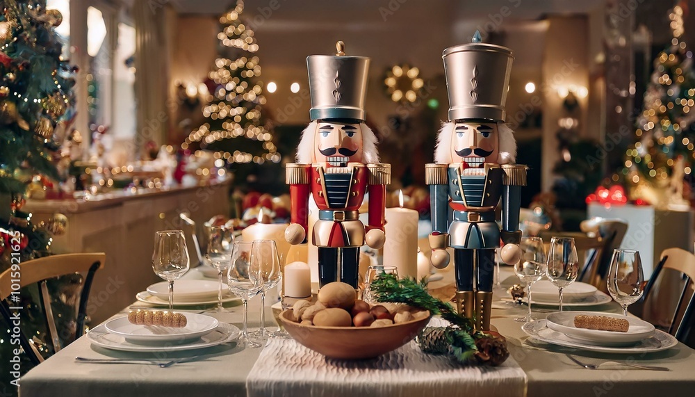 Nutcracker Soldiers Guarding a Christmas Feast Nutcracker Soldiers Guarding a Christmas Feast