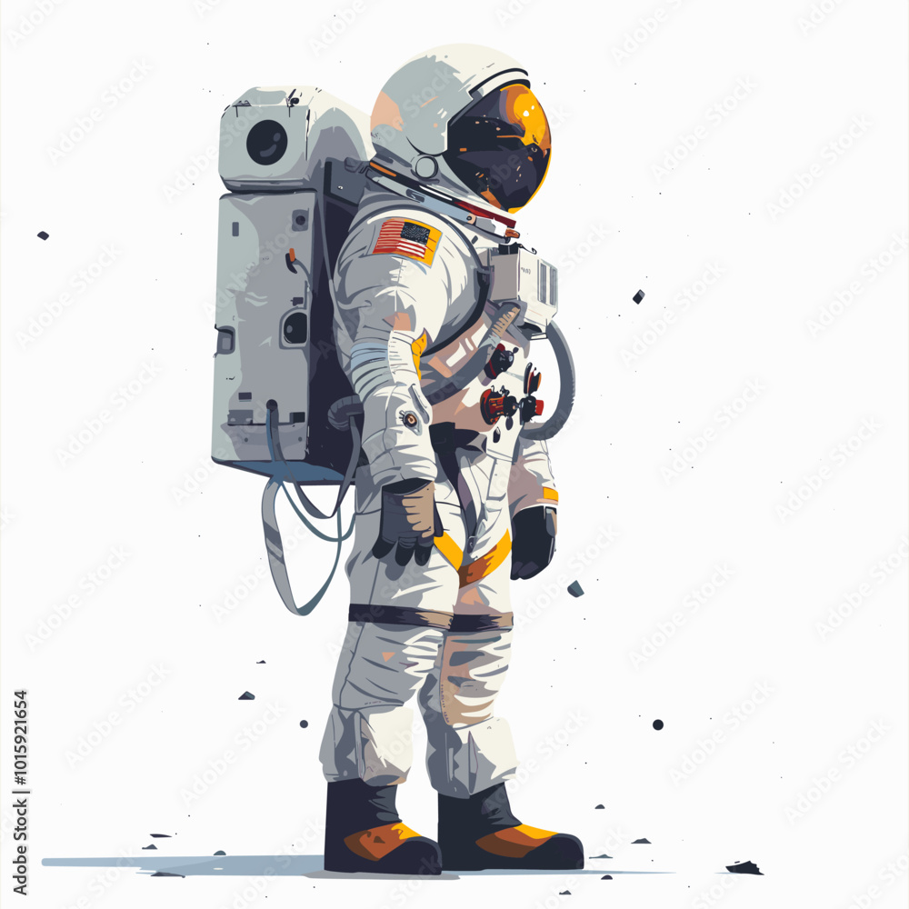 Astronaut in space suit. Vector illustration. Cartoon style. Astronaut in space suit. Vector illustration. Cartoon style.