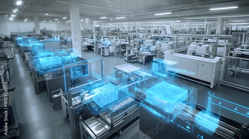 Smart Factory Automation Digital Twin Visualization of Production Line