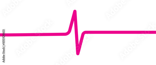 Purple heartbeat line vector icon. ECG heartbeat line diagram isolated on white background cardiology healthcare concept