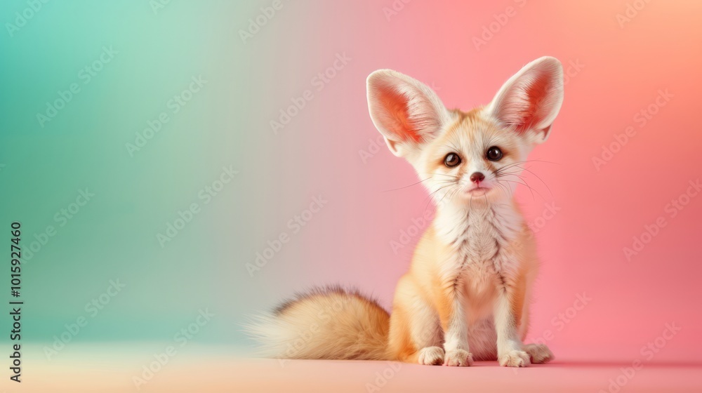 Cute Fennec Fox With Large Fluffy Ears Cute Fennec Fox With Large Fluffy Ears