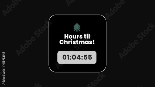 Countdown video, countdown timer to this year's Christmas celebration