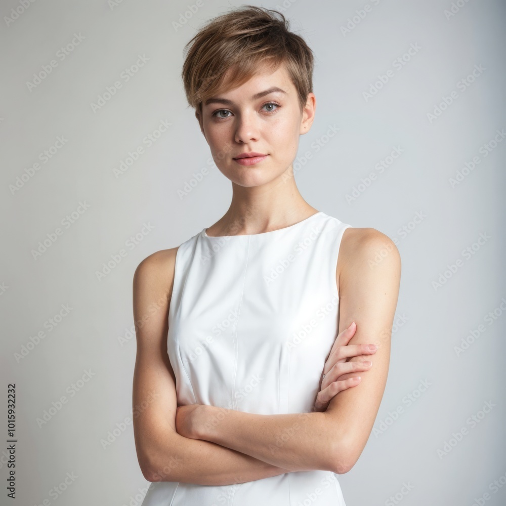 Youthful Beauty in White Tank Top Youthful Beauty in White Tank Top