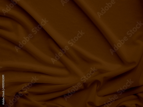 Brown silk cloth curtain pattern dark coffee color wall old textile canvas template business halloween background. photo