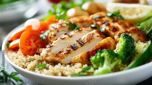 High Protein Meal for Athletes with Grilled Chicken photo