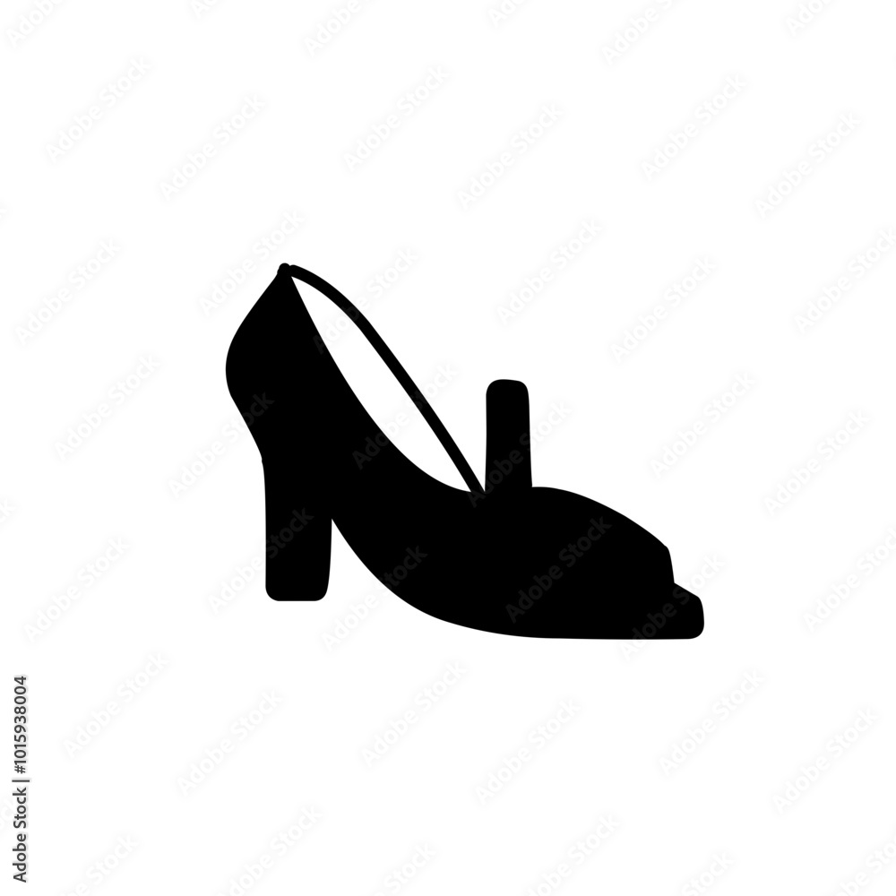 silhouette icon of women's shoes silhouette icon of women's shoes