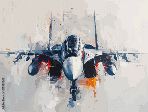 Fighter jet fighter jet aircraft illustration painting background. Military jet fighter jet in flight.