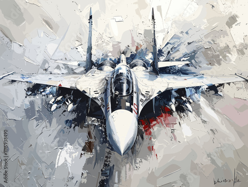 Fighter jet fighter jet aircraft illustration painting background. Military jet fighter jet in flight.
