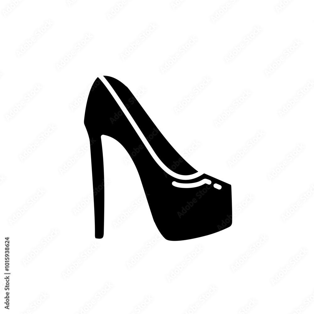 silhouette icon of women's shoes silhouette icon of women's shoes