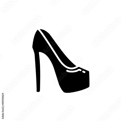 silhouette icon of women's shoes