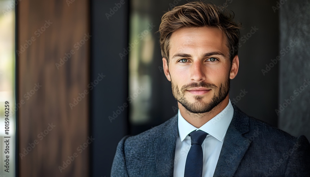 Portrait of a Confident Man in a Suit and Tie Portrait of a Confident Man in a Suit and Tie