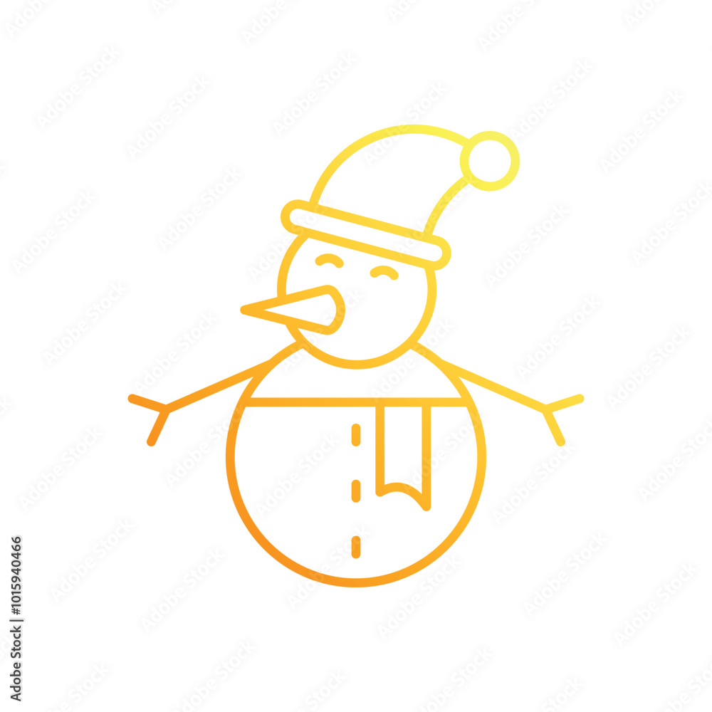 Christmas Snowman vector icon Christmas Snowman vector icon