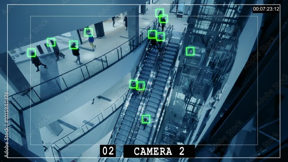 Surveillance camera interface that scans people's faces in a public ...