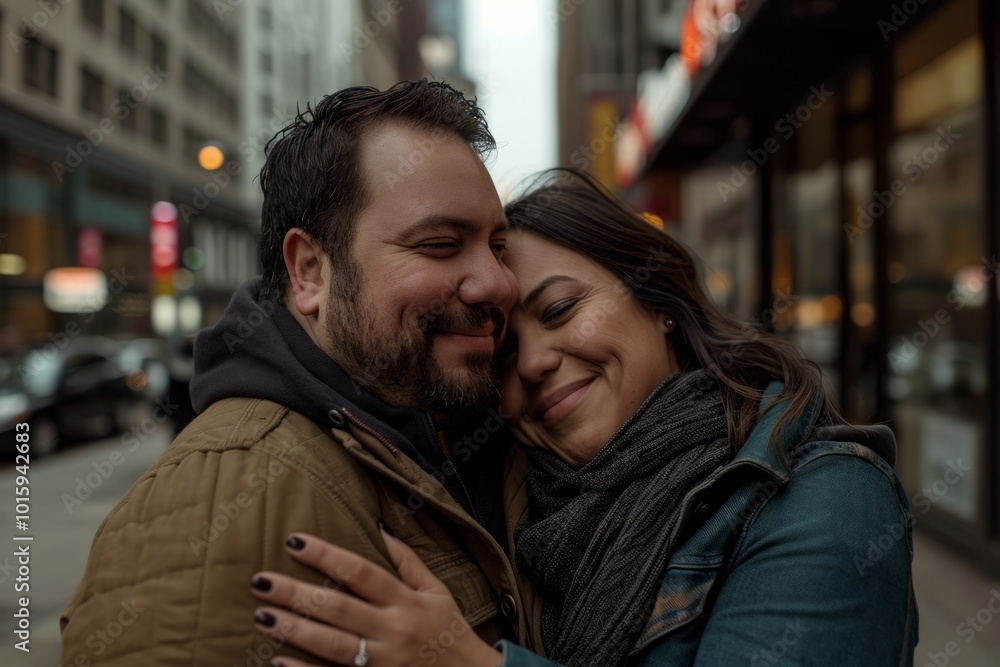 Couple in love on the street in New York City, USA Couple in love on the street in New York City, USA