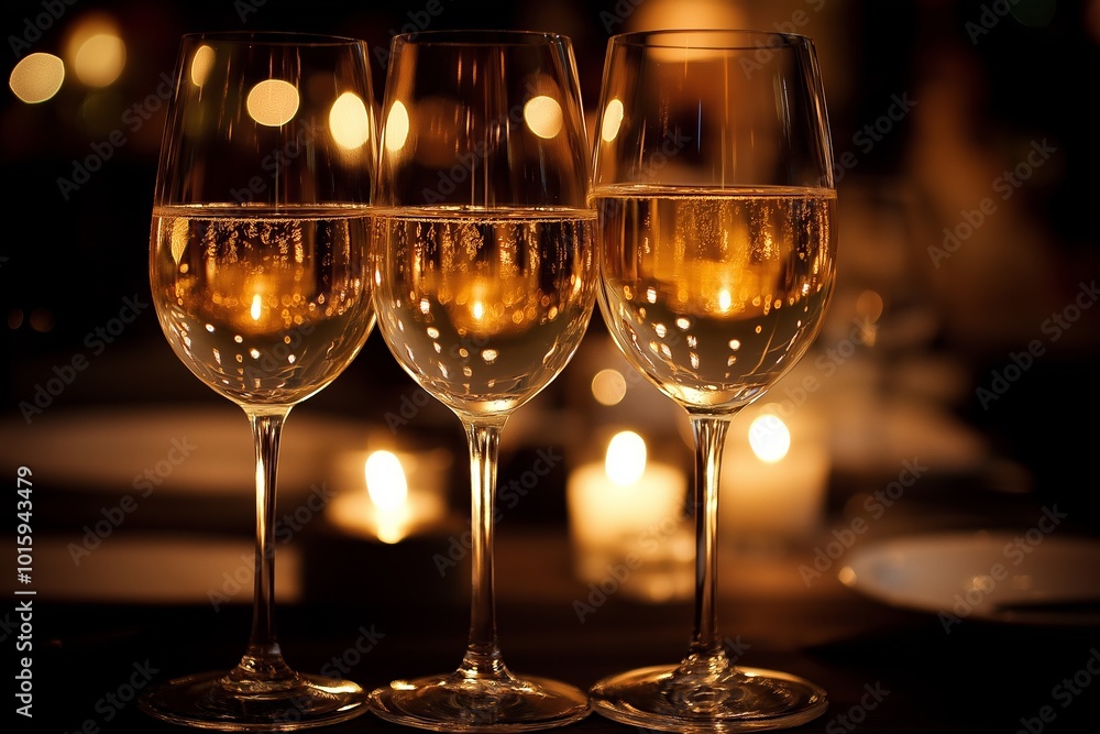 3 wine glasses with red wine in them. One is on the left and the other on the right. Couple celebration anniversary on Christmas, New year , Valentine day 3 wine glasses with red wine in them. One is on the left and the other on the right. Couple celebration anniversary on Christmas, New year , Valentine day