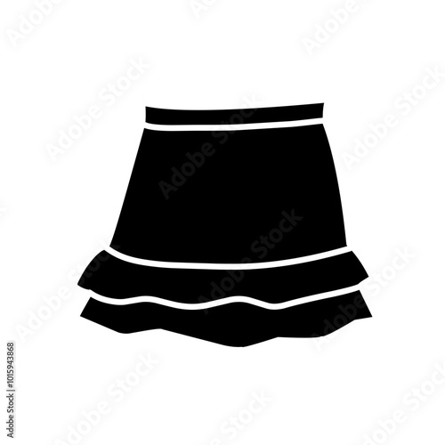 silhouette of women's skirt