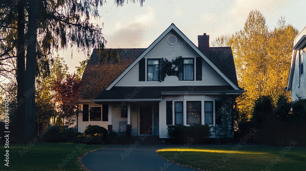 Charming Suburban Home with Lush Green Lawn Charming Suburban Home with Lush Green Lawn
