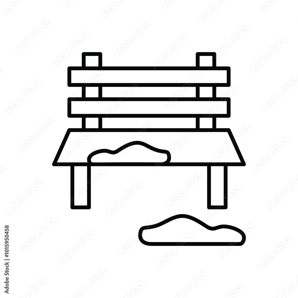 Bench vector icon Bench vector icon