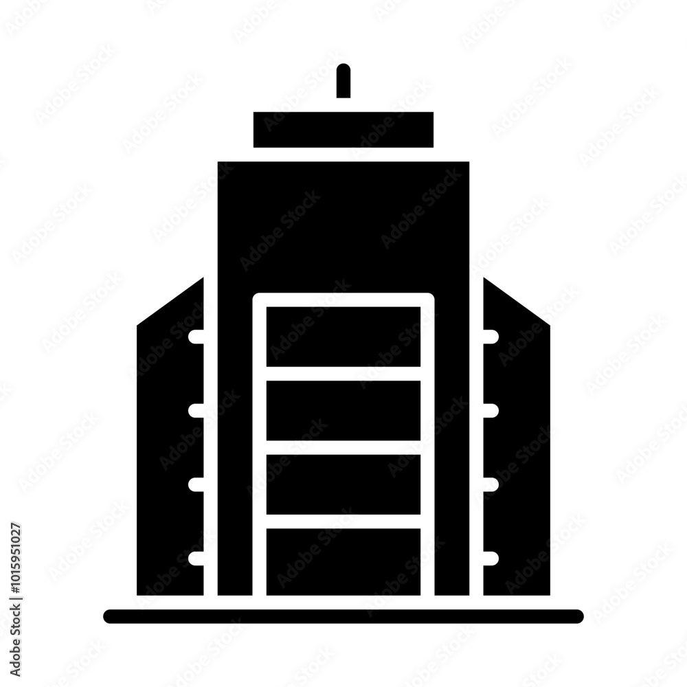 office building icon vector solid design in trendy style office building icon vector solid design in trendy style