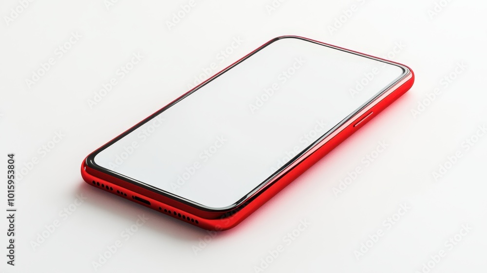 The Red Smartphone on Surface The Red Smartphone on Surface