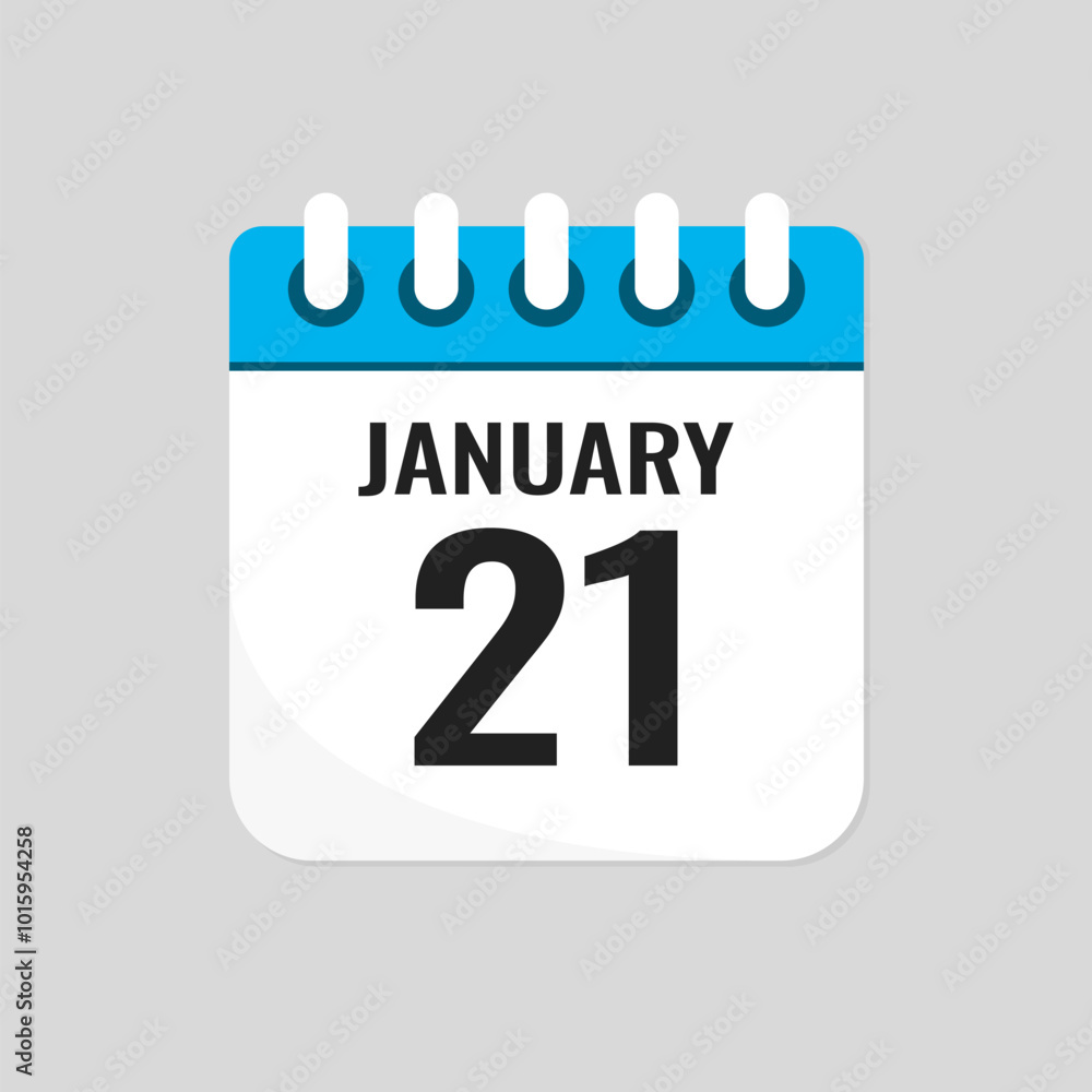 Icon page calendar day - 21 January Icon page calendar day - 21 January