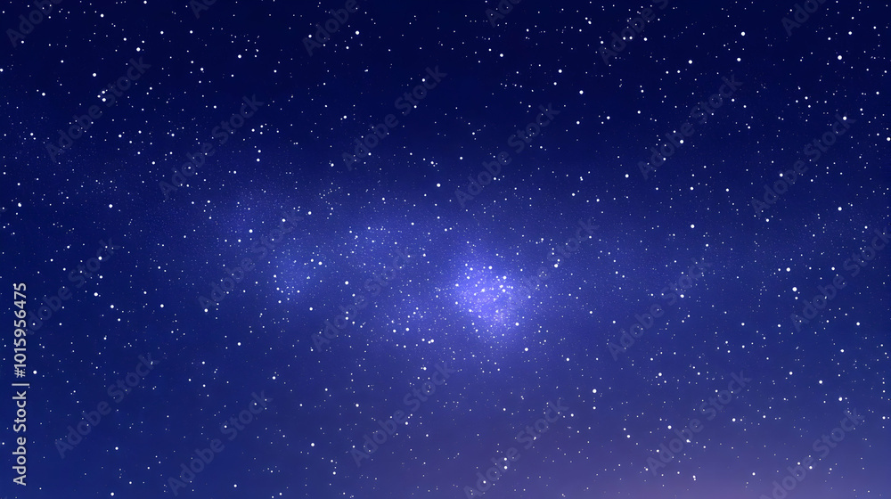 Fototapeta premium Twinkling Stars Shine Brightly in a Dark Blue Night Sky Background