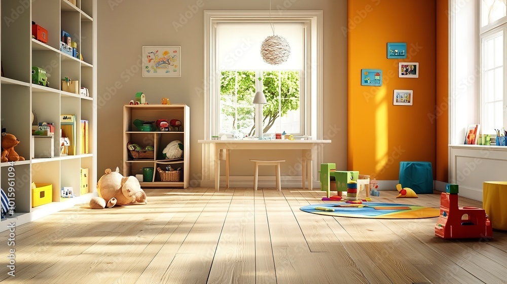 Modern kids' room pic, wood floor Modern kids' room pic, wood floor