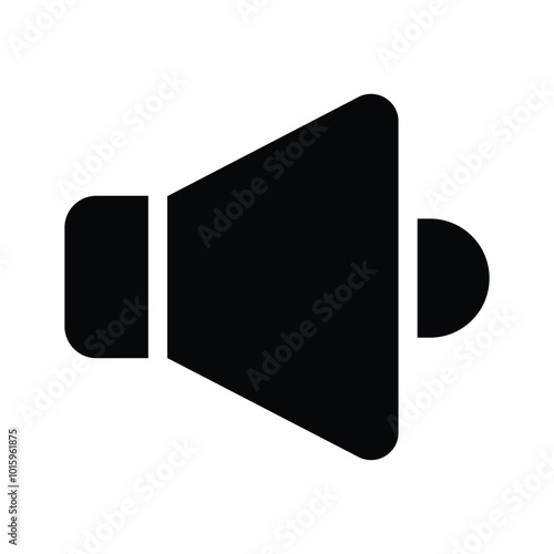 A speaker symbolizing sound, announcements, or broadcasting