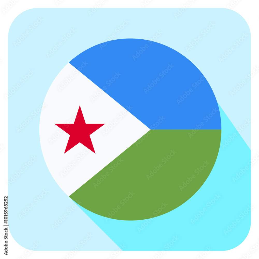 Vector Icon for Djibouti, country, national, flag, world flag Vector Icon for Djibouti, country, national, flag, world flag