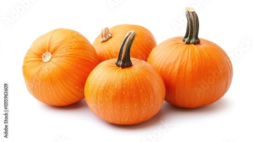 fresh pumpkins on white background