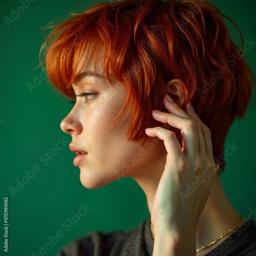 Wallpaper Mural Side View of Elegant Redhead Torontodigital.ca