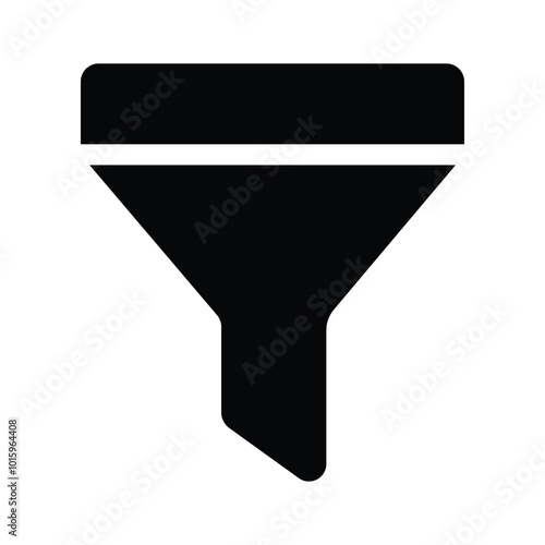 Funnel icon representing filtration, sorting, or refinement processes